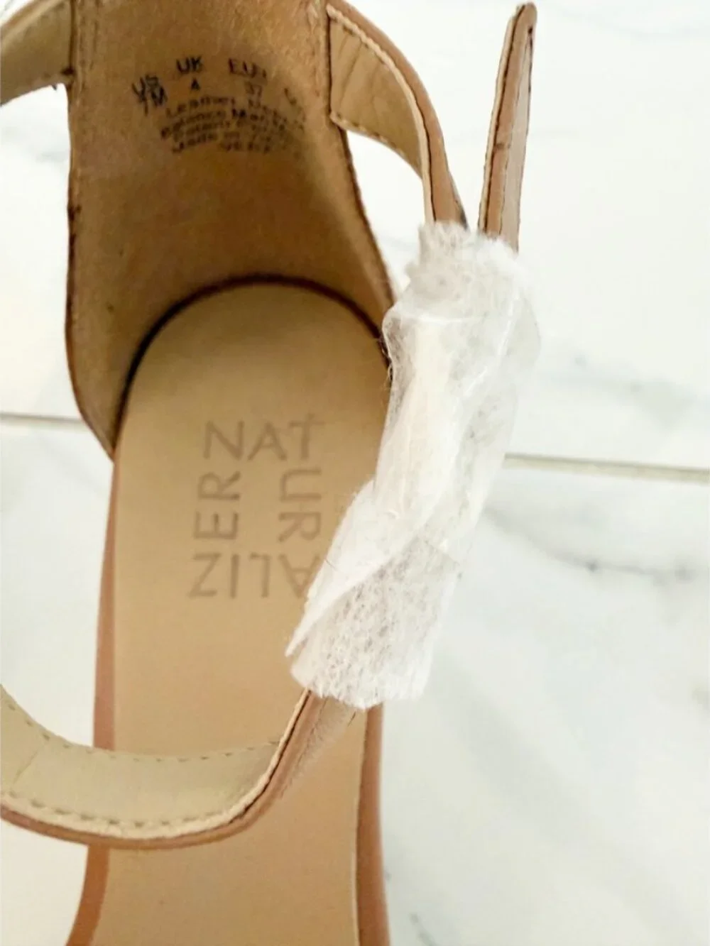 Naturalizer Vera Leather Ankle Strap Dress Sandals in Frappe 7M NWOT - Picture 7 of 12